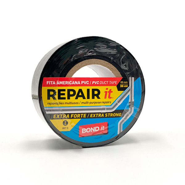 Fita de Reparação Universal em PVC 48mm*20m Preta