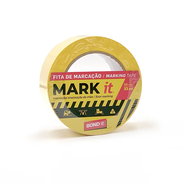Fita de Marcação/Sinalização em PVC 50mm*33m Amarela